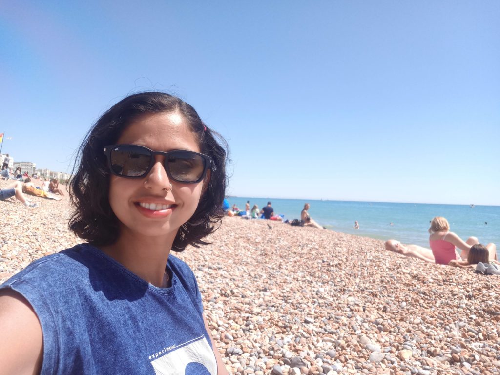 at Brighton beach